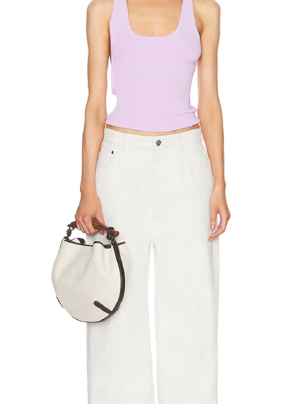 NWOT Christopher Esber White Wide-Leg Jeans